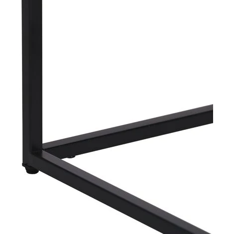Hallowood Furniture Bewdley Small Black Metal Side Table - Glass Top Coffee Table With Shelf And Metal Frame – Living Room Lamp Table – Hallway Console Table And Telephone Plant Stand - Bedside Table 7 Hallowood Furniture Bewdley Small Black Metal Side Table - Glass Top Coffee Table With Shelf And Metal Frame – Living Room Lamp Table – Hallway Console Table And Telephone Plant Stand - Bedside Table - Image 5