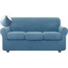 Stretch Sofa Cover 3 Seater Sofa Cover With Spandex Armrests Thickened Sofa Cover Sofa Protector (3 Seater,Peacock Blue） -Living Room Furniture Store 66546711 1