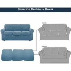 Stretch Sofa Cover 3 Seater Sofa Cover With Spandex Armrests Thickened Sofa Cover Sofa Protector (3 Seater,Peacock Blue） -Living Room Furniture Store 66546711 4