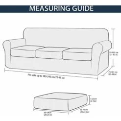 Stretch Sofa Cover 3 Seater Sofa Cover With Spandex Armrests Thickened Sofa Cover Sofa Protector (3 Seater,Peacock Blue） -Living Room Furniture Store 66546711 5