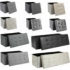 Folding Ottoman Storage Box Pouffe Seat Stool Home Chair Foot Stool Bench LINEN - Single 1 Folding Ottoman Storage Box Pouffe Seat Stool Home Chair Foot Stool Bench LINEN - Single -Living Room Furniture Store 67024291 1