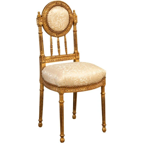 French Style Louis XVI Chair In Solid Beech Wood 3 French Style Louis XVI Chair In Solid Beech Wood