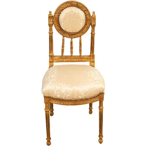 French Style Louis XVI Chair In Solid Beech Wood 4 French Style Louis XVI Chair In Solid Beech Wood - Image 2