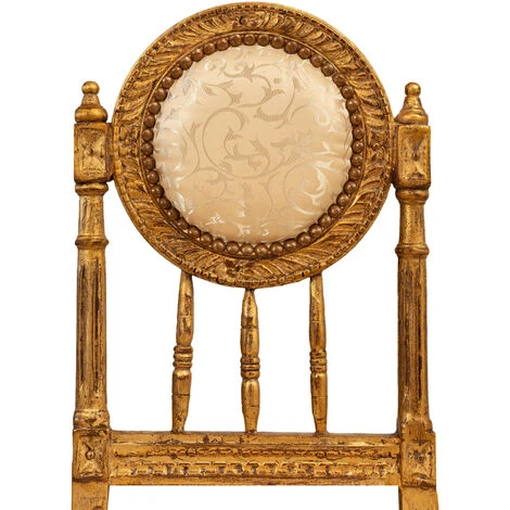 French Style Louis XVI Chair In Solid Beech Wood 5 French Style Louis XVI Chair In Solid Beech Wood - Image 3