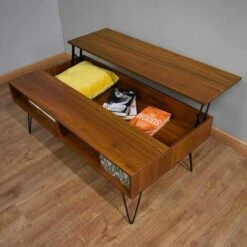 Lift Up Coffee Table On Hairpin Legs -Living Room Furniture Store 67331194 3
