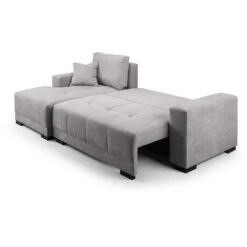 Honeypot - Sofa Cimiano - Corner Sofa Bed - Storage - Fabric - Black Grey White (All Grey, Left Hand Corner) -Living Room Furniture Store 67541475 5