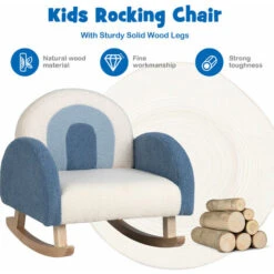 Kids Rocking Chair Children Armchair Velvet Upholstered Sofa W/ Solid Wood Legs 10 Kids Rocking Chair Children Armchair Velvet Upholstered Sofa W/ Solid Wood Legs -Living Room Furniture Store 67900085 4