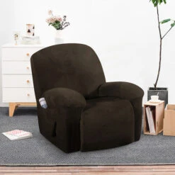 Elastic Recliner Sofa Protector Chair Couch Slipcover Armchair Cover Brown 11 Elastic Recliner Sofa Protector Chair Couch Slipcover Armchair Cover Brown -Living Room Furniture Store 69607956 5