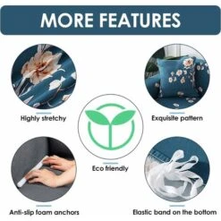 Sofa Covers 3 Seater Sofa Cover With Armrests Stretch Sofa Cover Armchair Slipcover Elastic Sofa Cover Couch Cover Universal Furniture Protector, Blue Flower 9 Sofa Covers 3 Seater Sofa Cover With Armrests Stretch Sofa Cover Armchair Slipcover Elastic Sofa Cover Couch Cover Universal Furniture Protector, Blue Flower -Living Room Furniture Store 70076257 3