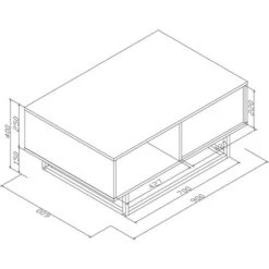 Coffee Table Living Room Oak Body & Black Drawer Oak&Black 11 Coffee Table Living Room Oak Body & Black Drawer Oak&Black -Living Room Furniture Store 70104189 5
