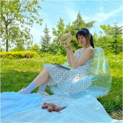 Transparent Long, Portable PVC Inflatable Soft Inflatable Chair Sofa, Comfortable Indoor/Outdoor Furniture For Swimming Pool, Beach, Home 3 Transparent Long, Portable PVC Inflatable Soft Inflatable Chair Sofa, Comfortable Indoor/Outdoor Furniture For Swimming Pool, Beach, Home