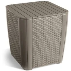Garden Side Table Luzon Flat Wicker Cappuccino Keter