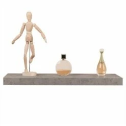 WOLTU High Gloss Floating Shelf Storage Display Unit Wall Mounted Bookcases Unit White 50 Cm -Living Room Furniture Store 71153609 5