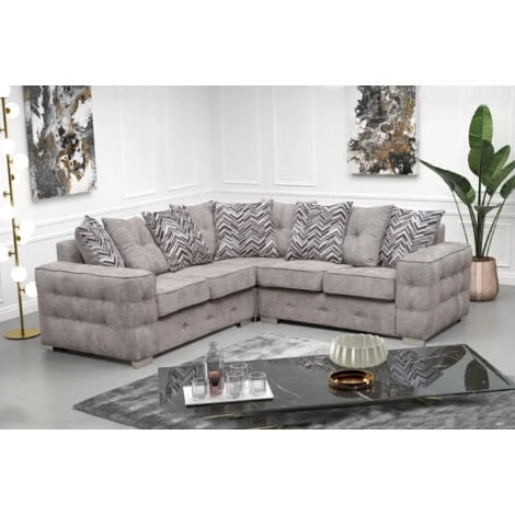 Luxury Erith Corner Sofa - Brown 3 Luxury Erith Corner Sofa - Brown