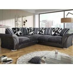 Shannon Corner Sofa - Black/Grey