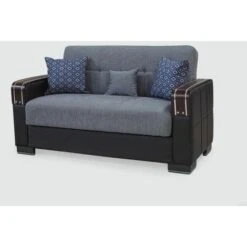 Malta Grey 2 Seater Ottoman Storage Sofa Bed With Cushions -Living Room Furniture Store 71153934 3