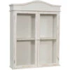 WOODEN SHOWCASE CABINET ANTIQUE WHITE FINISH L64XPR17XH84 CM SHABBY STYLE -Living Room Furniture Store 71193638 1