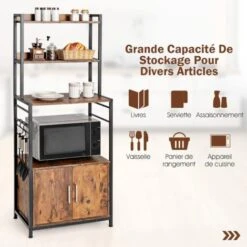 4-Tier Kitchen Baker’s Rack Industrial Storage Shelf Microwave Stand W/ 2 Doors 10 4-Tier Kitchen Baker’s Rack Industrial Storage Shelf Microwave Stand W/ 2 Doors -Living Room Furniture Store 71406235 4