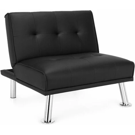 Single Sofa Bed Chair 3-Position Adjustable Reclining PU Leather Lounge Couch 3 Single Sofa Bed Chair 3-Position Adjustable Reclining PU Leather Lounge Couch