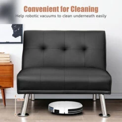 Single Sofa Bed Chair 3-Position Adjustable Reclining PU Leather Lounge Couch 9 Single Sofa Bed Chair 3-Position Adjustable Reclining PU Leather Lounge Couch -Living Room Furniture Store 71406572 3