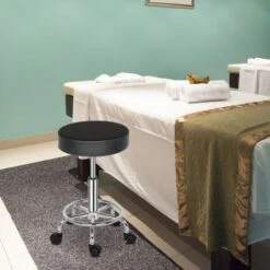 Swivel Stool Height Adjustable 360�� Rotation Chair Office Round Bar Stool, Black 9 Swivel Stool Height Adjustable 360�� Rotation Chair Office Round Bar Stool, Black -Living Room Furniture Store 71625823 3