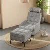 Livingandhome Adjustable Houndstooth Recliner Chair With Footstool -Living Room Furniture Store 71685412 1