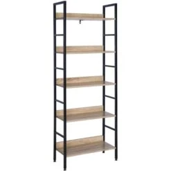 WOLTU Heavy Duty Bookcases Shelf Unit 5 Shelves Storage Rack Black