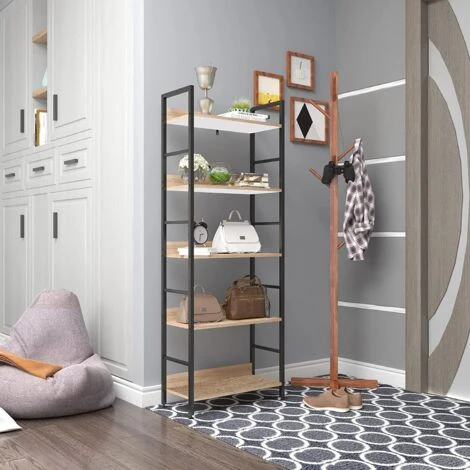 WOLTU Heavy Duty Bookcases Shelf Unit 5 Shelves Storage Rack Black 4 WOLTU Heavy Duty Bookcases Shelf Unit 5 Shelves Storage Rack Black - Image 2