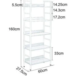 WOLTU Heavy Duty Bookcases Shelf Unit 5 Shelves Storage Rack Black 9 WOLTU Heavy Duty Bookcases Shelf Unit 5 Shelves Storage Rack Black -Living Room Furniture Store 72518273 3