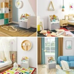 WOLTU Children Bookcases Toy&Book Storage Kids Rack Modern Safe Bedroom Playroom 9 WOLTU Children Bookcases Toy&Book Storage Kids Rack Modern Safe Bedroom Playroom -Living Room Furniture Store 72586899 3