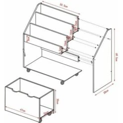 WOLTU Children Bookcases Toy&Book Storage Kids Rack Modern Safe Bedroom Playroom 11 WOLTU Children Bookcases Toy&Book Storage Kids Rack Modern Safe Bedroom Playroom -Living Room Furniture Store 72586899 5