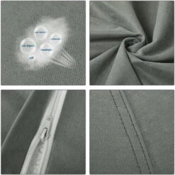 Lazy Sofa Bag Cover Large Bean Bag Chair Sofa Cover Comfortable Ergonomic No Fillings��grey,L - Meerveil -Living Room Furniture Store 73465768 4