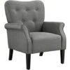 Yaheetech Accent Armchair Mid-century Modern Accent Chair,Dark Gray -Living Room Furniture Store 73471004 1