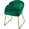 Yaheetech Accent Chair Flower Shape Velvet Armchair, Green 2 Yaheetech Accent Chair Flower Shape Velvet Armchair, Green -Living Room Furniture Store 73471008 1
