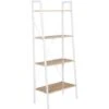 WOLTU 4-Tier Storage Rack Bookcases Display Stand Wood Shelf Metal Frame Ladder Shelf White+light Oak 2 WOLTU 4-Tier Storage Rack Bookcases Display Stand Wood Shelf Metal Frame Ladder Shelf White+light Oak -Living Room Furniture Store 73773868 1
