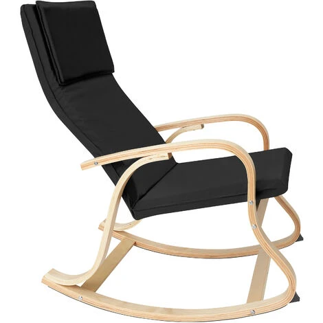 Rocking Chair Roca 65 X 94 X 100 Cm - Rocking Chair, Rocking Chair, Relaxation Chair - Black 4 Rocking Chair Roca 65 X 94 X 100 Cm - Rocking Chair, Rocking Chair, Relaxation Chair - Black - Image 2