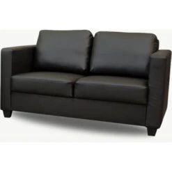 Rubix Range 3+2 Seater Leather Sofa Set Black -Living Room Furniture Store 74788832 4