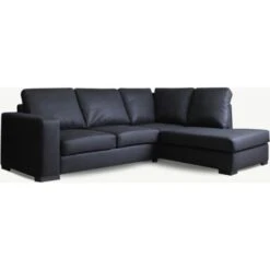 Amoroso Leather Corner Sofa Black Right Hand 10 Amoroso Leather Corner Sofa Black Right Hand -Living Room Furniture Store 74788905 4