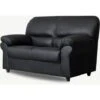Saga 2 Seater Coventry Leather Sofa Black -Living Room Furniture Store 74788968 1