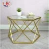 Hexagon Coffee Table With Glass Top-Gold -Living Room Furniture Store 74890800 1