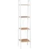WOLTU 4-Tier Storage Rack Bookcases Display Stand Ladder Shelf Free Standing White+light Wood 1 WOLTU 4-Tier Storage Rack Bookcases Display Stand Ladder Shelf Free Standing White+light Wood -Living Room Furniture Store 75063827 1