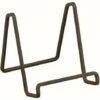 4" Metal Mahogany Square Wire Stand/Easel Dish/Display