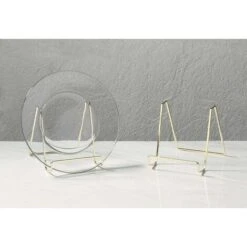 4" Metal Mahogany Square Wire Stand/Easel Dish/Display -Living Room Furniture Store 75322378 3