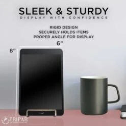 4" Metal Mahogany Square Wire Stand/Easel Dish/Display -Living Room Furniture Store 75322378 4