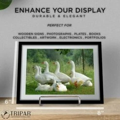 4" Metal Mahogany Square Wire Stand/Easel Dish/Display -Living Room Furniture Store 75322378 5