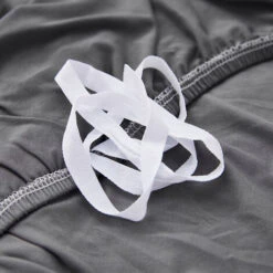 Solid Color All-inclusive Waterproof Sofa Cover, Stretch Fabric, Black, 145-185cm -Living Room Furniture Store 75550921 4