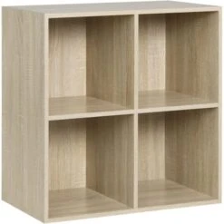 WOLTU Bookcases Book Shelf Cube Storage Units Wood Storage Shelves For Bedroom Oak 60 Cm
