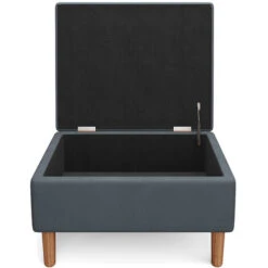 Livingandhome Grey Rectangle Velvet Storage Ottoman 9 Livingandhome Grey Rectangle Velvet Storage Ottoman -Living Room Furniture Store 75720282 3