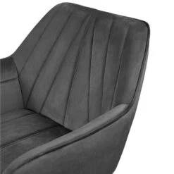 Yaheetech Velvet Tufted Accent Chair Armchair,Dark Gray -Living Room Furniture Store 76158906 4