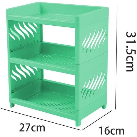 Desktop Double-layer Storage Rack Multi-layer Detachable Dormitory Storage Rack Green 4 Desktop Double-layer Storage Rack Multi-layer Detachable Dormitory Storage Rack Green - Image 2